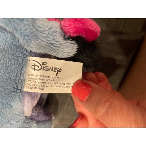 Disney Eeyore Pink Bow 9 inch Plush Blue Donkey - Picture 4 of 6
